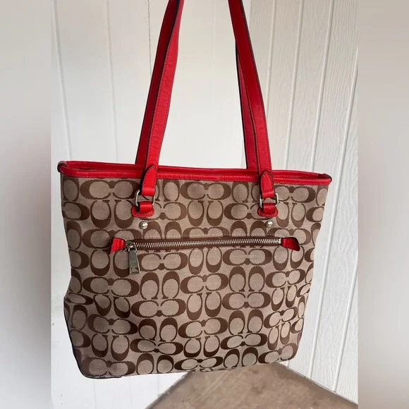 Coach City Tote Bag - Red - Picture 3 of 6